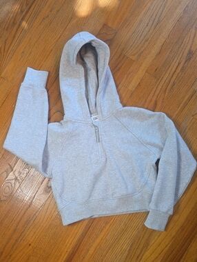 Athleta Girl All Day Half Zip Hoodie M/8-10 Gray